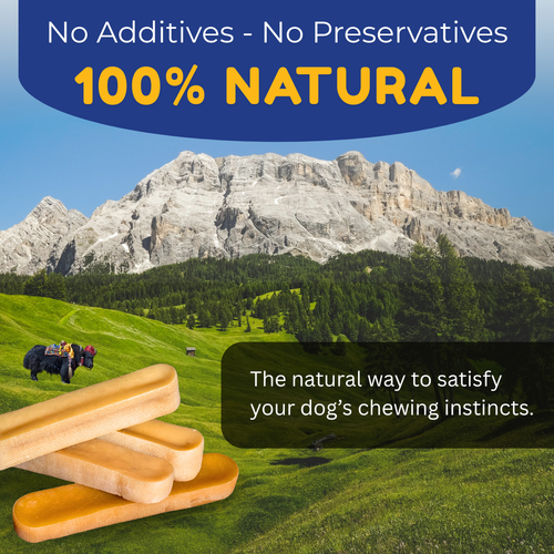Yak Cheese Himalayan Dog Chews, Premium Yak Chews; All-Natural Long Lasting Yak Cheese for Even The Most Aggressive Chewers, Yak Chews for Large Dogs & for Small, Medium, All Breeds, Large 4 Pack-1lb